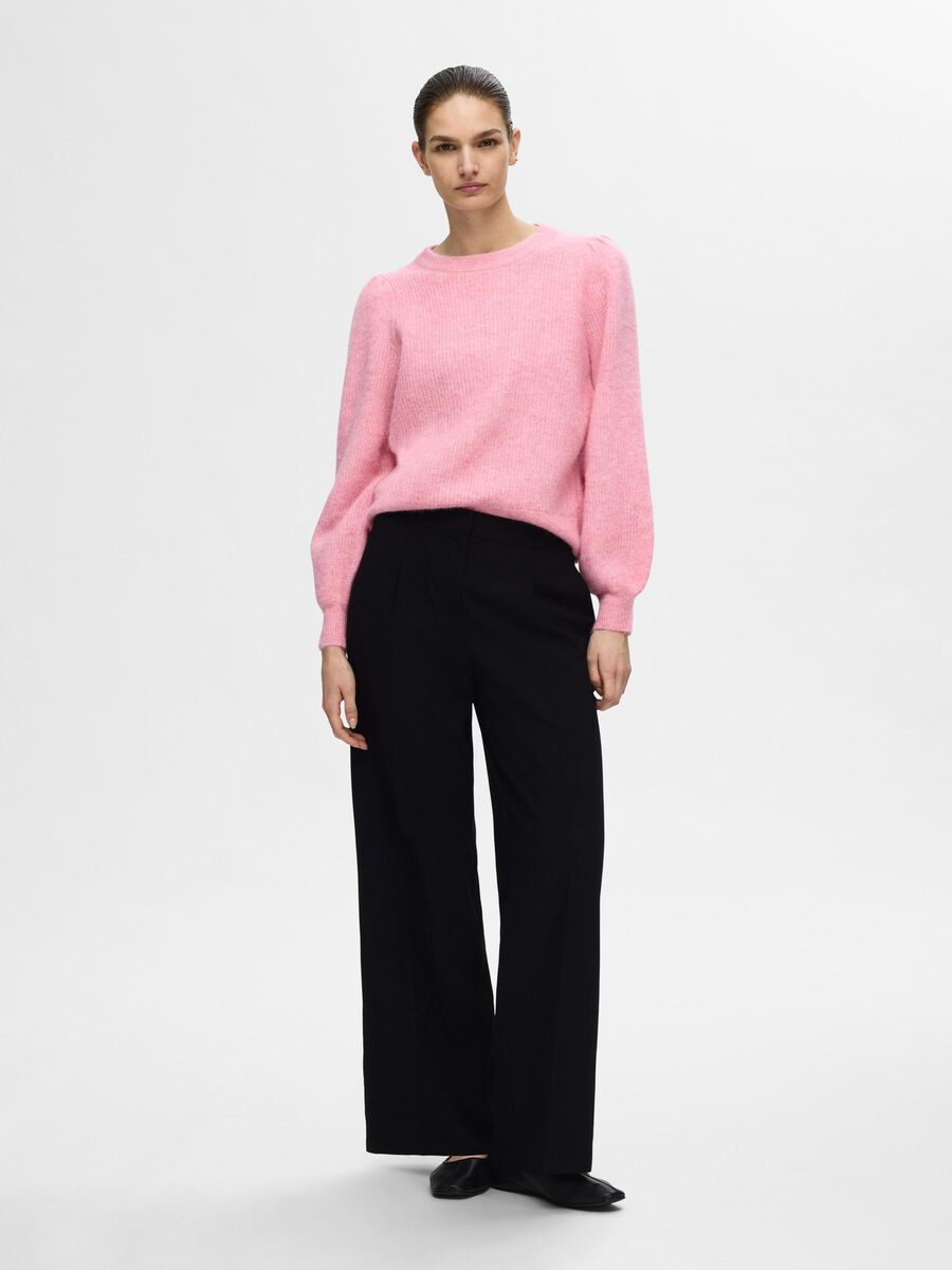 Selected WOOL BLEND KNITTED JUMPER, Peony, highres - 16094355_Peony_1117299_005.jpg