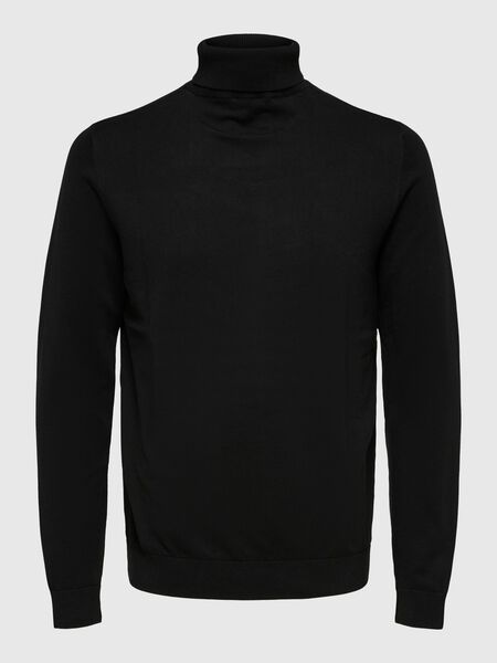 Selected LONG-SLEEVED TURTLENECK, Black, highres - 16074684_Black_001.jpg