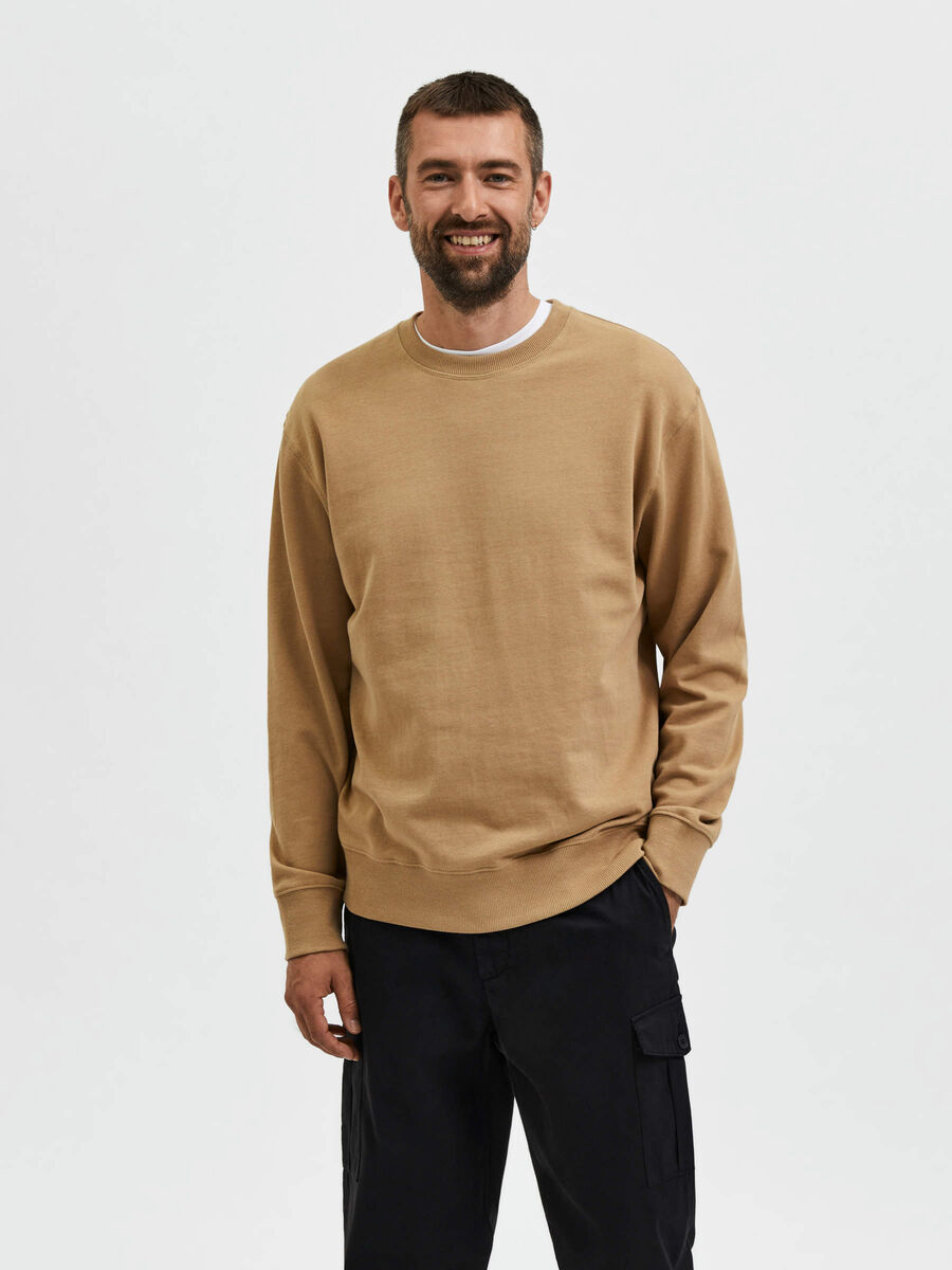 Selected PAKNING MED 2 SWEATSHIRT, Kelp, highres - 16083156_Kelp_980447_003.jpg