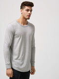 Selected RUNDHALSAUSSCHNITT- T-SHIRT, Light Grey Melange, highres - 16054485_LightGreyMelange_003.jpg