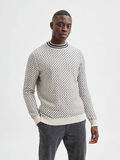 Selected JACQUARD PATTERN KNITTED PULLOVER, Oatmeal, highres - 16080990_Oatmeal_877759_003.jpg