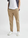 Selected SLIM FIT FLEX ORGANIC COTTON TROUSERS, Safari, highres - 16077585_Safari_003.jpg