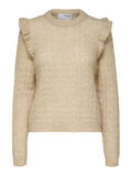 Selected FRILLED KNITTED PULLOVER, Birch, highres - 16087703_Birch_986915_001.jpg