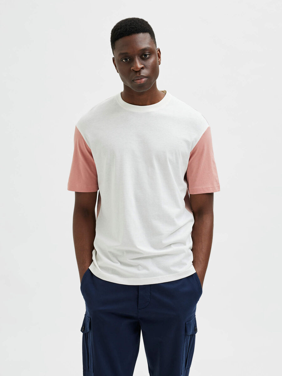 Selected SHORT SLEEVED T-SHIRT, Ash Rose, highres - 16084660_AshRose_003.jpg