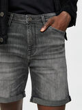 Selected SUPER STRETCH JEANSSHORTS, Grey, highres - 16071942_Grey_006.jpg