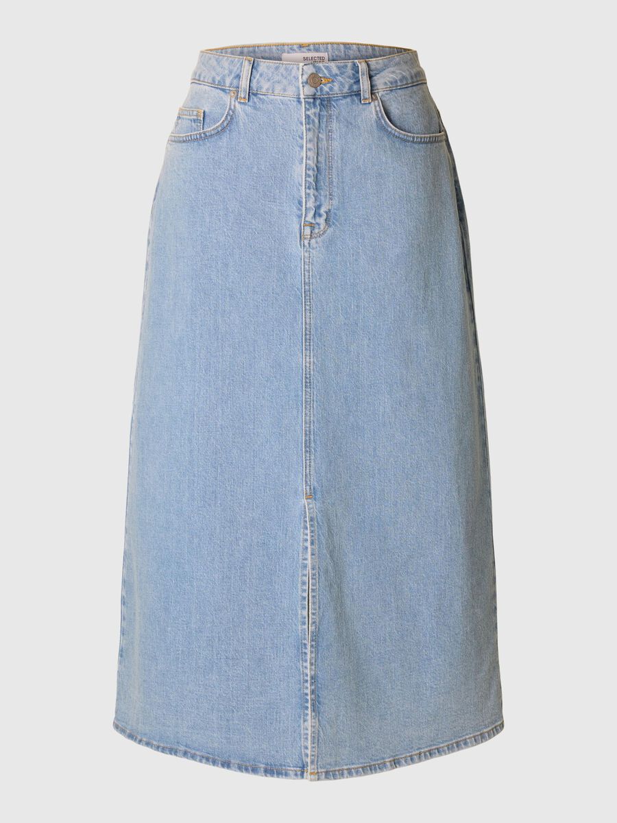 Selected MIDI, TELA VAQUERA CLARA FALDA VAQUERA, Light Blue Denim, highres - 16096344_LightBlueDenim_001.jpg