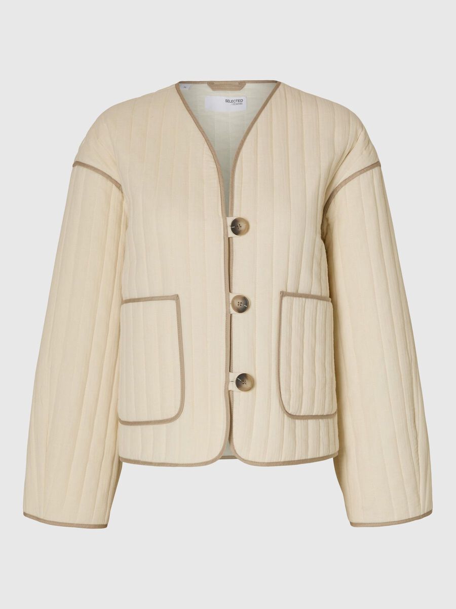 Selected MATELASSÉ VESTE REMBOURRÉE, Birch, highres - 16096851_Birch_001.jpg