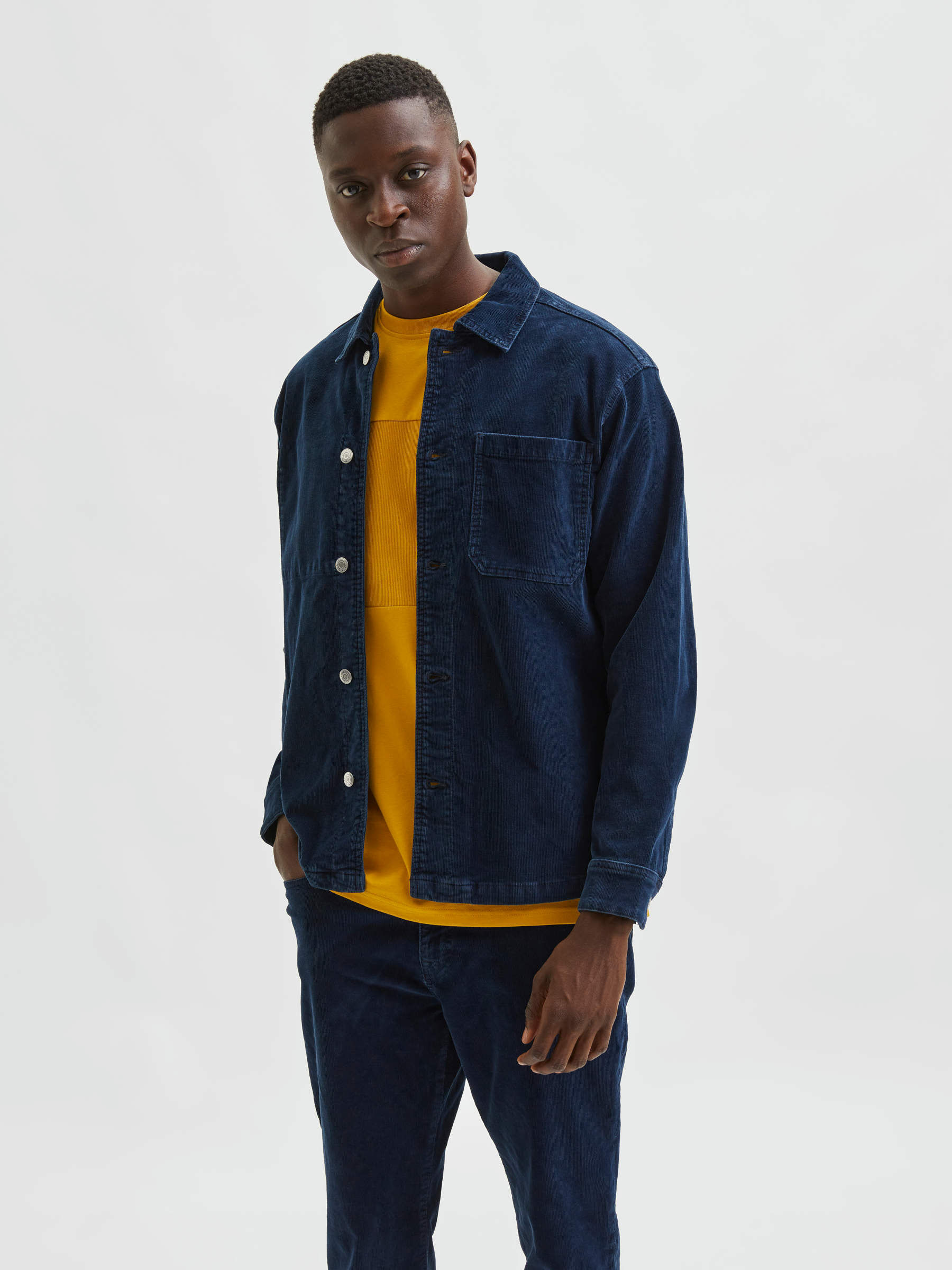 Selected homme indigo jacket cheap