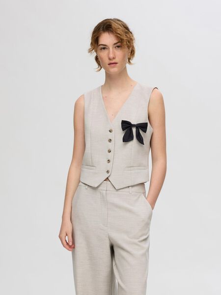 Selected VISCOSEMIX TAILORED GILET, Dove, highres - 16095485_Dove_1140295_003.jpg
