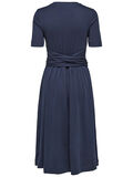 Selected ORGANIC COTTON - MIDI DRESS, Dark Sapphire, highres - 16063695_DarkSapphire_002.jpg