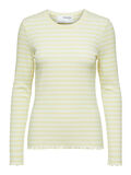 Selected STRIBET LANGÆRMET T-SHIRT, Double Cream, highres - 16077379_DoubleCream_820709_001.jpg