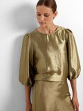 Selected METALLISK BLUSE MED 3/4-ÆRMER, Gold Colour, highres - 16091936_GoldColour_008.jpg