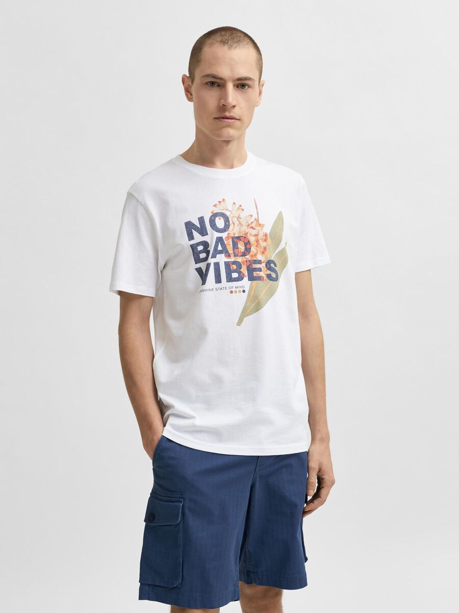 Selected ORGANIC COTTON STATEMENT PRINT T-SHIRT, Bright White, highres - 16079045_BrightWhite_868700_003.jpg