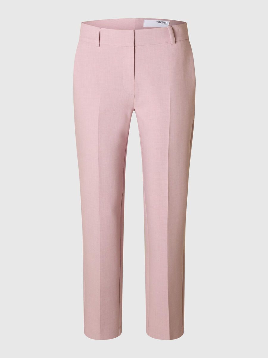 Selected CROPPED TAPERED TROUSERS, Bleached Mauve, highres - 16094207_BleachedMauve_1112458_001.jpg