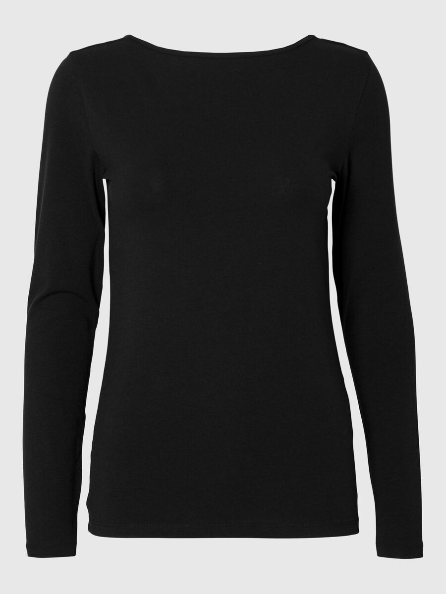 Selected REVERSIBLE LONG SLEEVED T-SHIRT, Black, highres - 16094364_Black_001.jpg