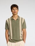 Selected MANCHES COURTES POLO EN MAILLE, Vetiver, highres - 16096197_Vetiver_1151789_008.jpg