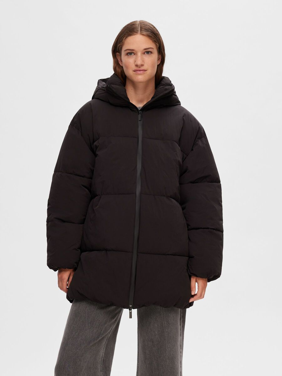 Selected ADJUSTABLE PUFFER JACKET, Black, highres - 16090073_Black_003.jpg