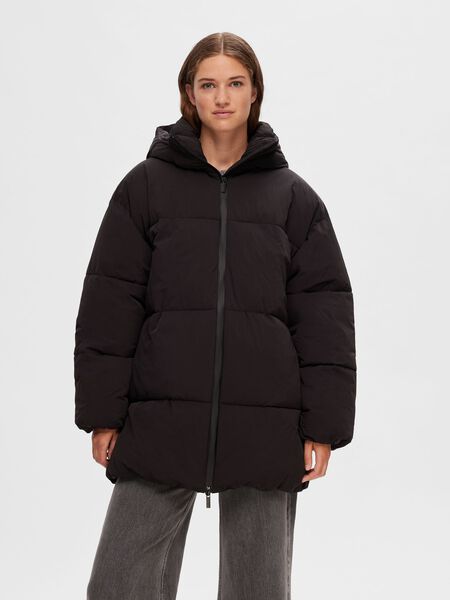 Selected ADJUSTABLE PUFFER JACKET, Black, highres - 16090073_Black_003.jpg
