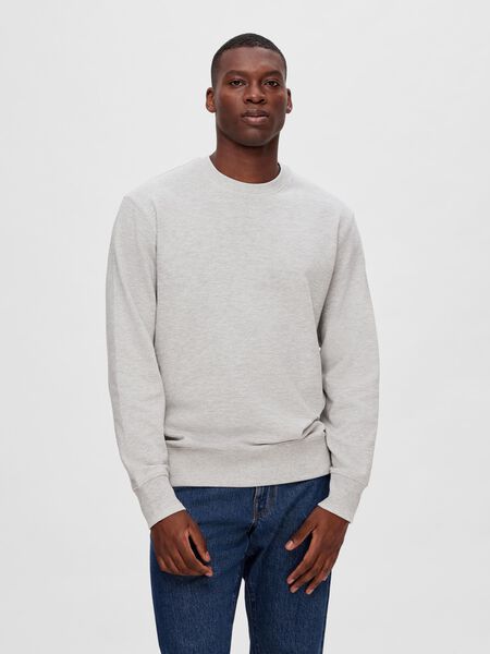 Selected 2-PACK COTTON SWEATSHIRT, Light Grey Melange, highres - 16094139_LightGreyMelange_001.jpg