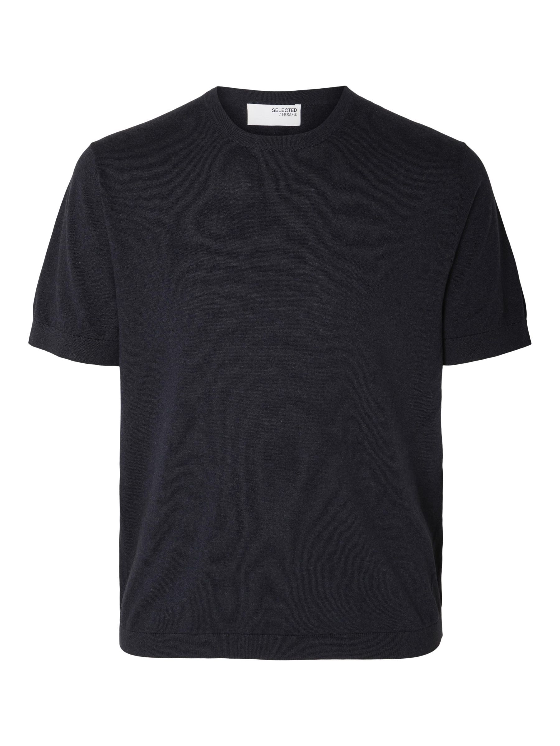 KNITTED T SHIRT Blue SELECTED HOMME