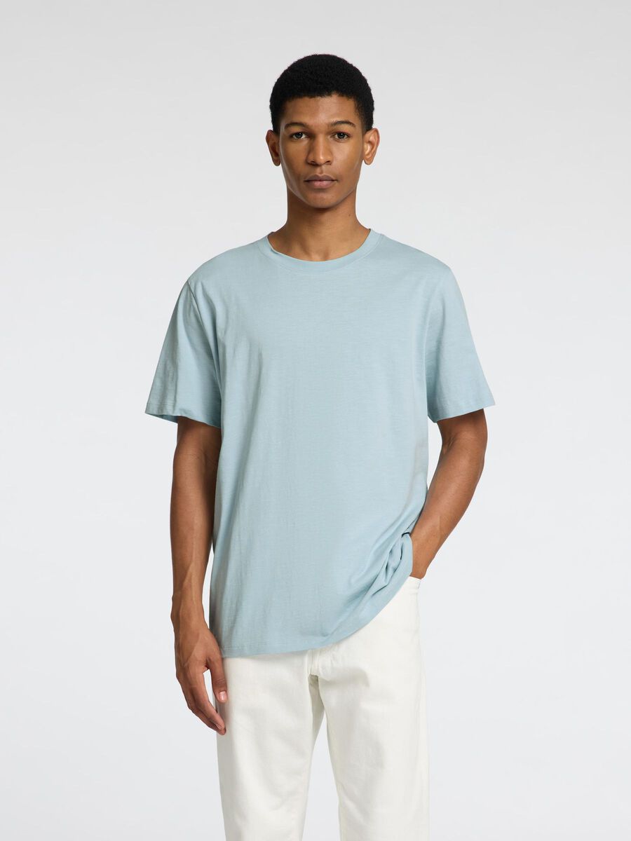 Selected BOMULDSSLUB T-SHIRT, Winter Sky, highres - 16092508_WinterSky_003.jpg