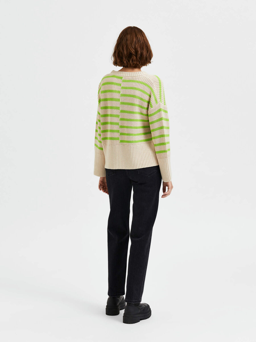 Selected STRIPED KNITTED PULLOVER, Sandshell, highres - 16084358_Sandshell_1008814_004.jpg