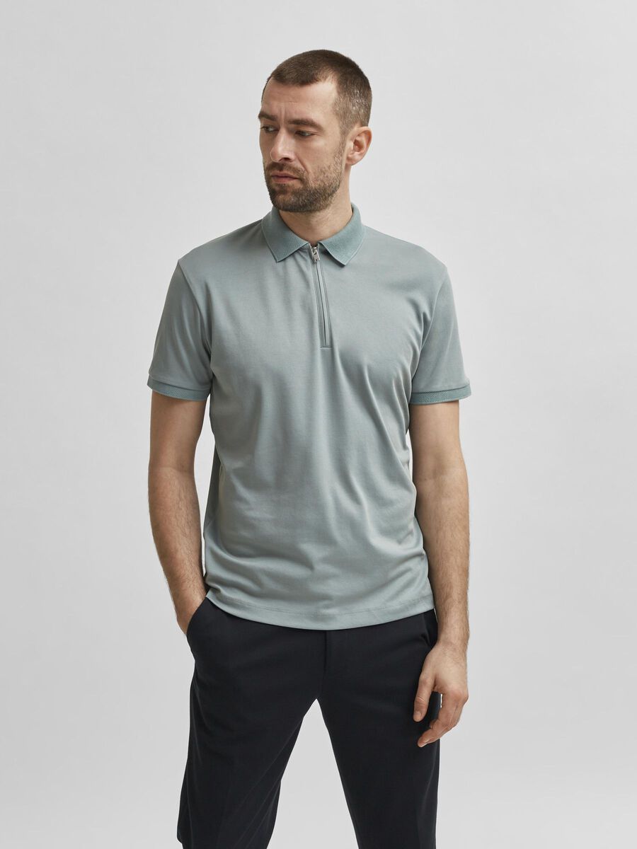 Selected GEMERCERISEERDE INTERLOCK POLO, Chinois Green, highres - 16079026_ChinoisGreen_003.jpg