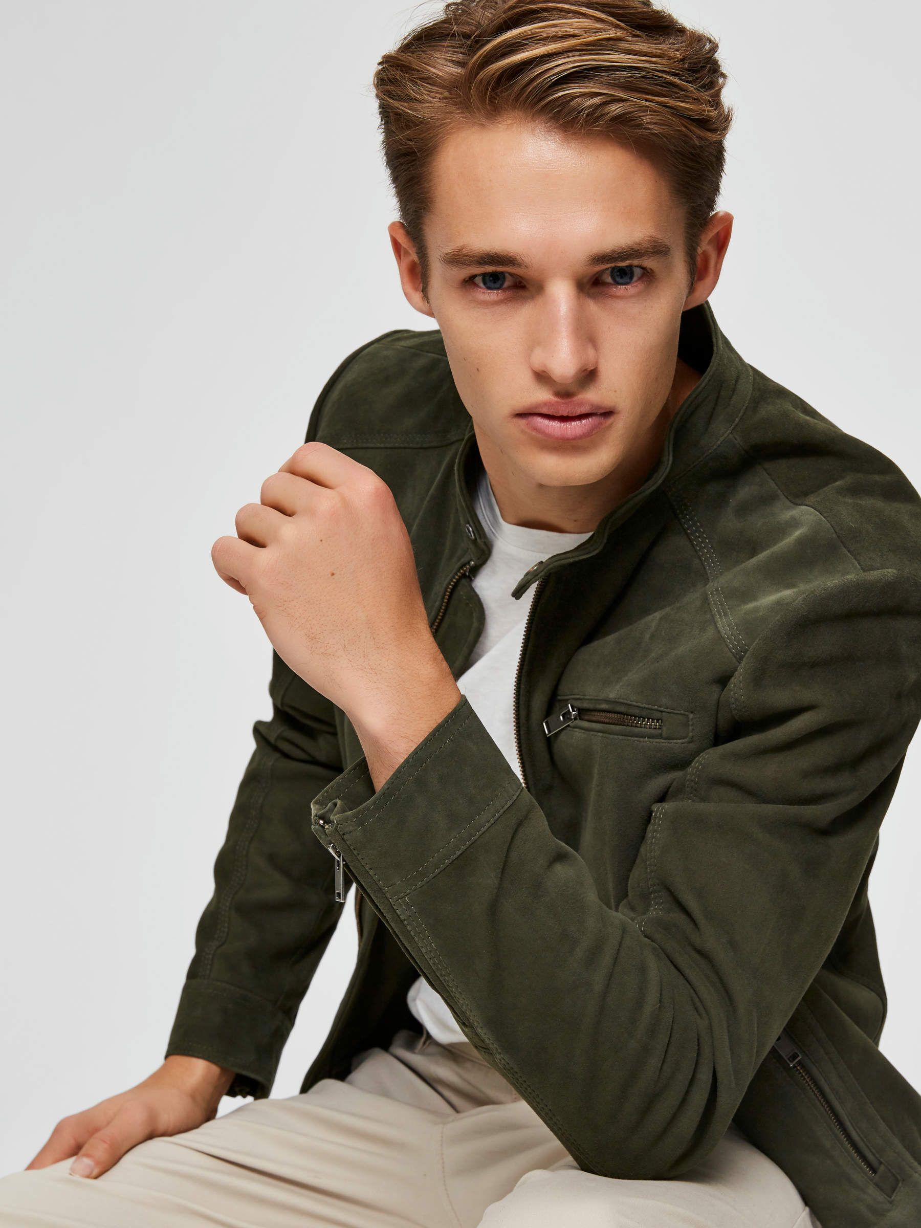 Selected homme suede biker jacket 2025