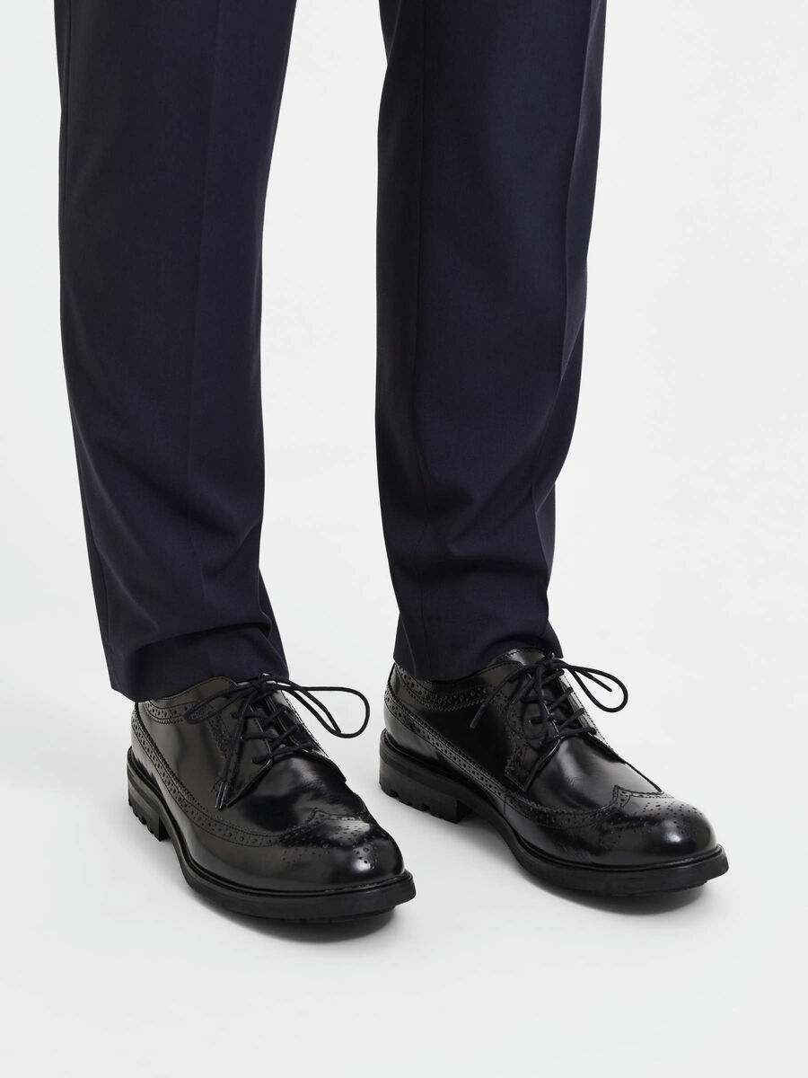 Selected LÆDER BROGUE-SKO, Black, highres - 16081548_Black_003.jpg