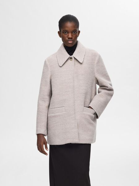 Selected CLASSIC WOOL BLEND COAT, Dove, highres - 16094233_Dove_1112921_003.jpg