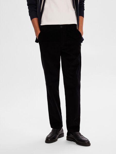 Selected CORDUROY STRAIGHT-LEG TROUSERS, Black, highres - 16090142_Black_003.jpg