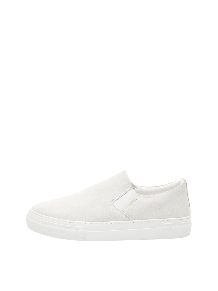 Selected SUEDE TRAINERS, White, highres - 16072983_White_001.jpg