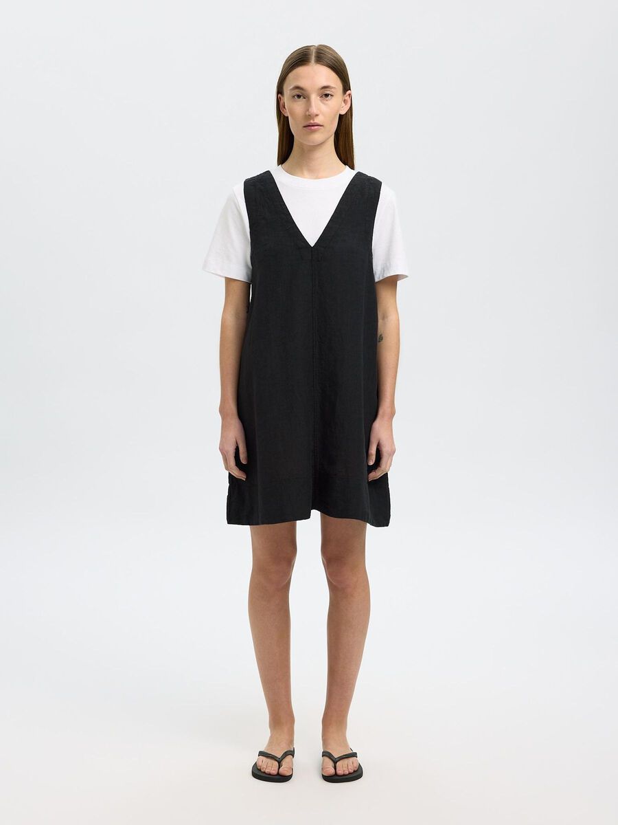 Selected 100% HØR KJOLE UDEN ÆRMER, Black, highres - 16097880_Black_003.jpg