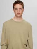 Selected 100% MERINO WOOL CREWNECK JUMPER, Kelp, highres - 16094647_Kelp_006.jpg