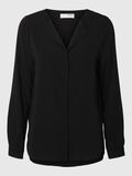 Selected LONG SLEEVED SHIRT, Black, highres - 16095536_Black_001.jpg