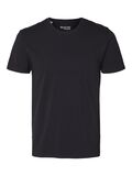 Selected SHORT-SLEEVED T-SHIRT, Black, highres - 16073457_Black_001.jpg
