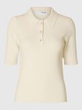 Selected VISCOSE MÉLANGÉE POLO EN MAILLE, Birch, highres - 16097391_Birch_001.jpg