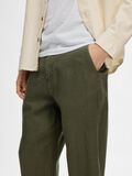 Selected LINEN BLEND TROUSERS, Forest Night, highres - 16093546_ForestNight_006.jpg