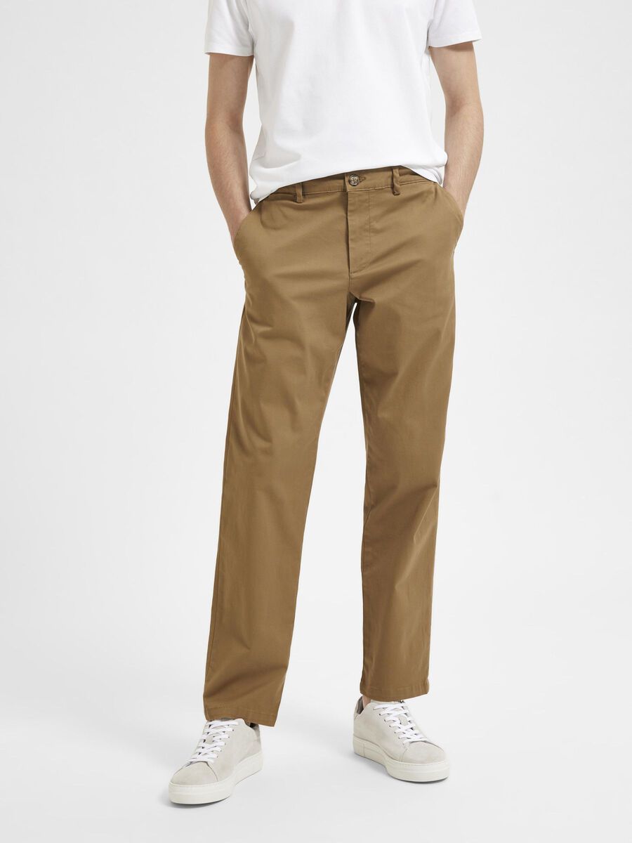 Selected 196 STRAIGHT FIT CHINOS, Ermine, highres - 16087665_Ermine_003.jpg