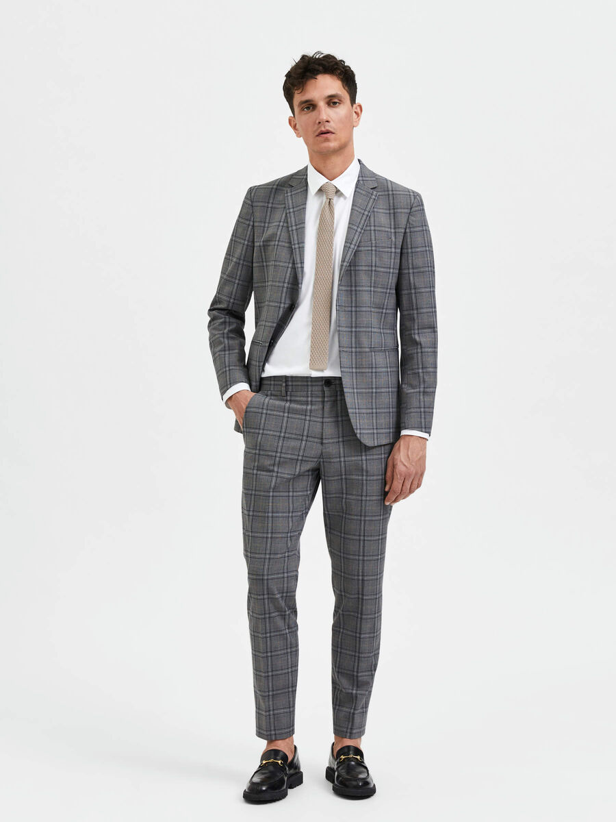 Selected CHECKED TROUSERS, Grey, highres - 16085635_Grey_948822_005.jpg