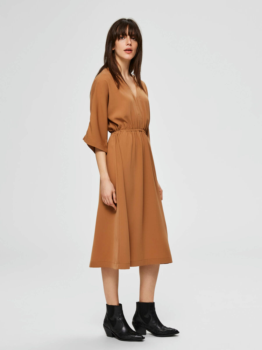 Selected V-HALS MIDI JURK, Tobacco Brown, highres - 16074140_TobaccoBrown_003.jpg