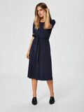 Selected ORGANIC COTTON - MIDI DRESS, Dark Sapphire, highres - 16063695_DarkSapphire_005.jpg