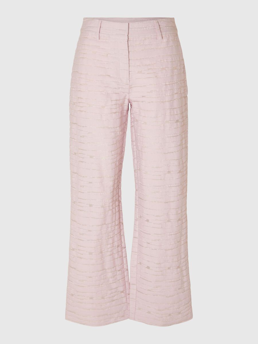 Selected TEXTURIERTE HOSE MIT WEITEM BEIN, Cradle Pink, highres - 16092880_CradlePink_001.jpg