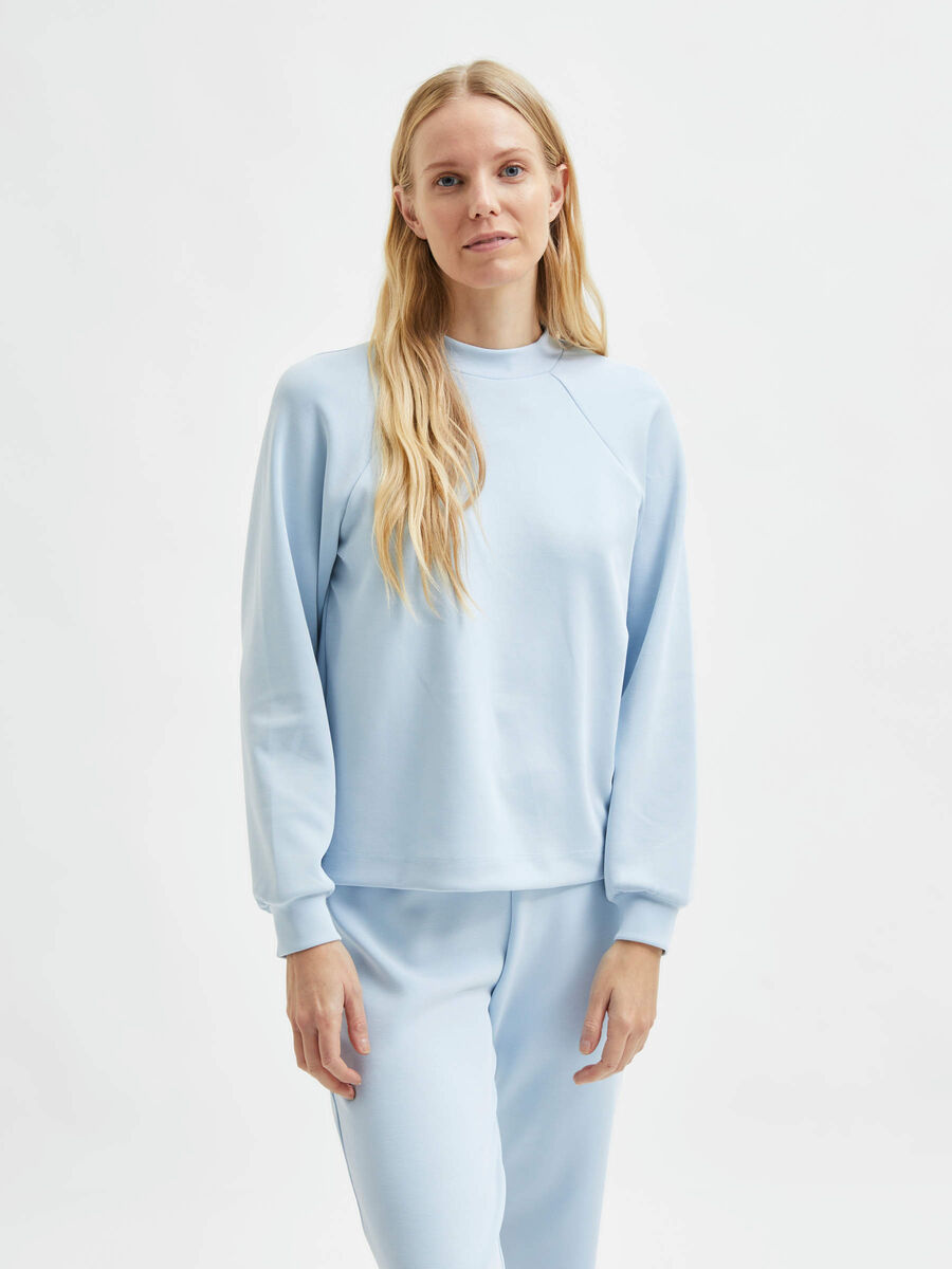 Selected LANGE MOUWEN SWEATSHIRT, Cashmere Blue, highres - 16084992_CashmereBlue_003.jpg