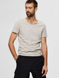 Selected DEEP NECK ORGANIC COTTON - T-SHIRT, Dove, highres - 16070799_Dove_718494_008.jpg