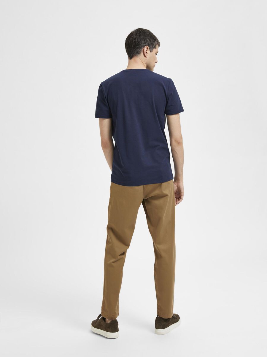 Selected V-AUSSCHNITT T-SHIRT, Navy Blazer, highres - 16087850_NavyBlazer_004.jpg