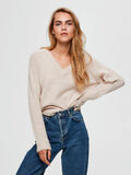 Selected PETITE KNITTED PULLOVER, Birch, highres - 16082177_Birch_895636_003.jpg