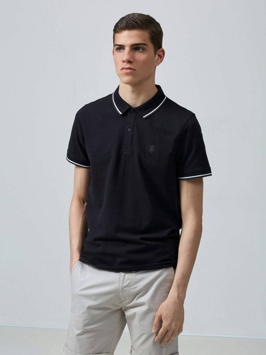 Selected KLASSISCH - POLO SHIRT, Caviar, highres - 16047998_Caviar_003.jpg