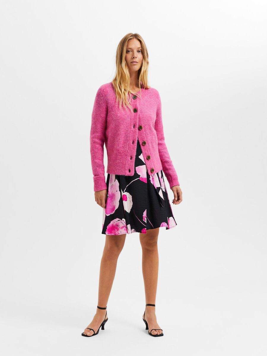 Selected MANCHES LONGUES CARDIGAN EN MAILLE, Phlox Pink, highres - 16065511_PhloxPink_980338_005.jpg