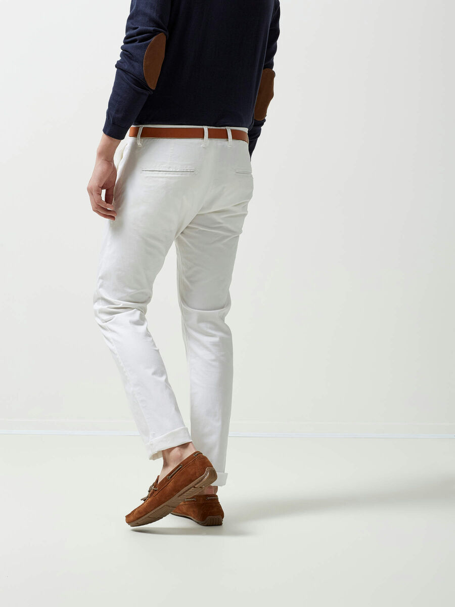 Selected SLHYARD SLIM FIT - CHINOS, Bright White, highres - 16054047_BrightWhite_004.jpg